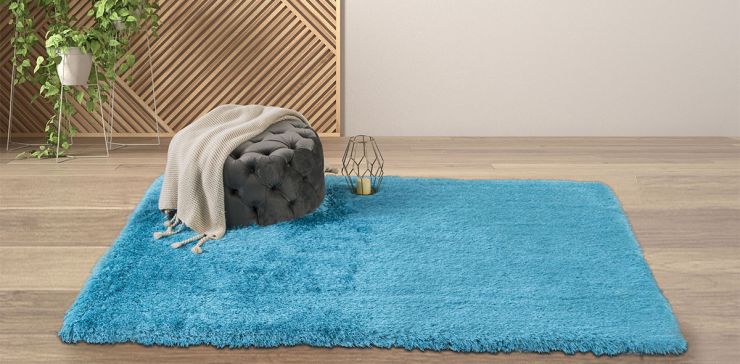 Tapete Decorativo Shaggy Aqua de 160x230