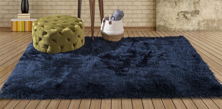 Tapete Decorativo Shaggy Navy de160x230