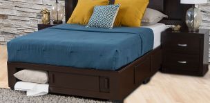 Base De Cama Cajonera Matrimonial Koren Moka