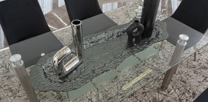 Bandeja Decorativa Cristal Zirconia Negro