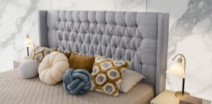 Cabecera King Size Estela Plata 