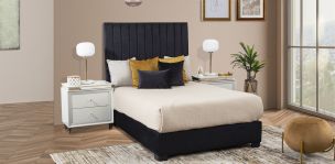 Cama Matrimonial Megan Negro