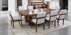 Comedor Rectangular Creta con Sillas Blanco Winter 260 cm