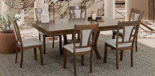 Comedor Con Extensión Revilla Gris 7 Piezas