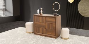 Cómoda 3 Cajones Atenas Parota 