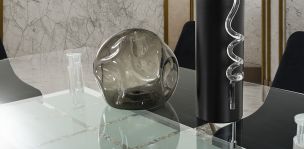 Esfera Decorativa Cristal Zirconia Gris Mediana