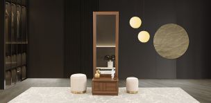 Espejo Vertical Con Cajón Atenas Parota 