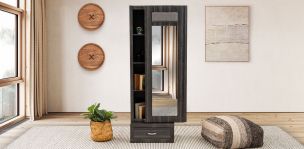 Espejo Vertical con Cajón Cairo Plus Gris