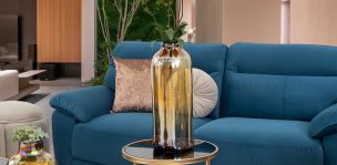 Jarrón Decorativo Balero Cristal Zirconia Ambar Grande