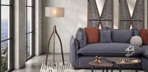 Lámpara De Piso Grecia Café M271