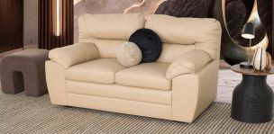 Sofá 2 Plazas Piel Pisa Beige