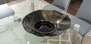 Platón Decorativo Cristal Jumbo Zirconia Negro