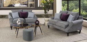 Sala James Dark Grey 2 Piezas