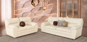Sala Piel Pisa Blanco Hueso