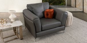 Sillón Piel Kenai CL Gris (Boal)