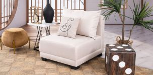 Sillón Sin Brazo Belice Beige   