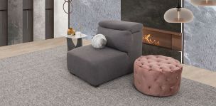 Sillón Sin Brazos Cloe CL Gris