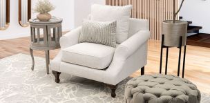 Sillón James Fiora Ecru