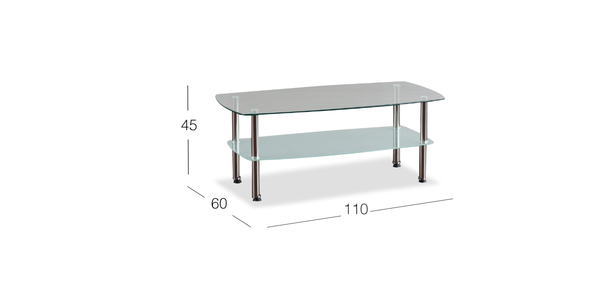 Mesa de Centro Cristal Templado Kenza 