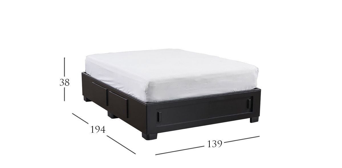 Base De Cama Cajonera Matrimonial Koren Chocolate