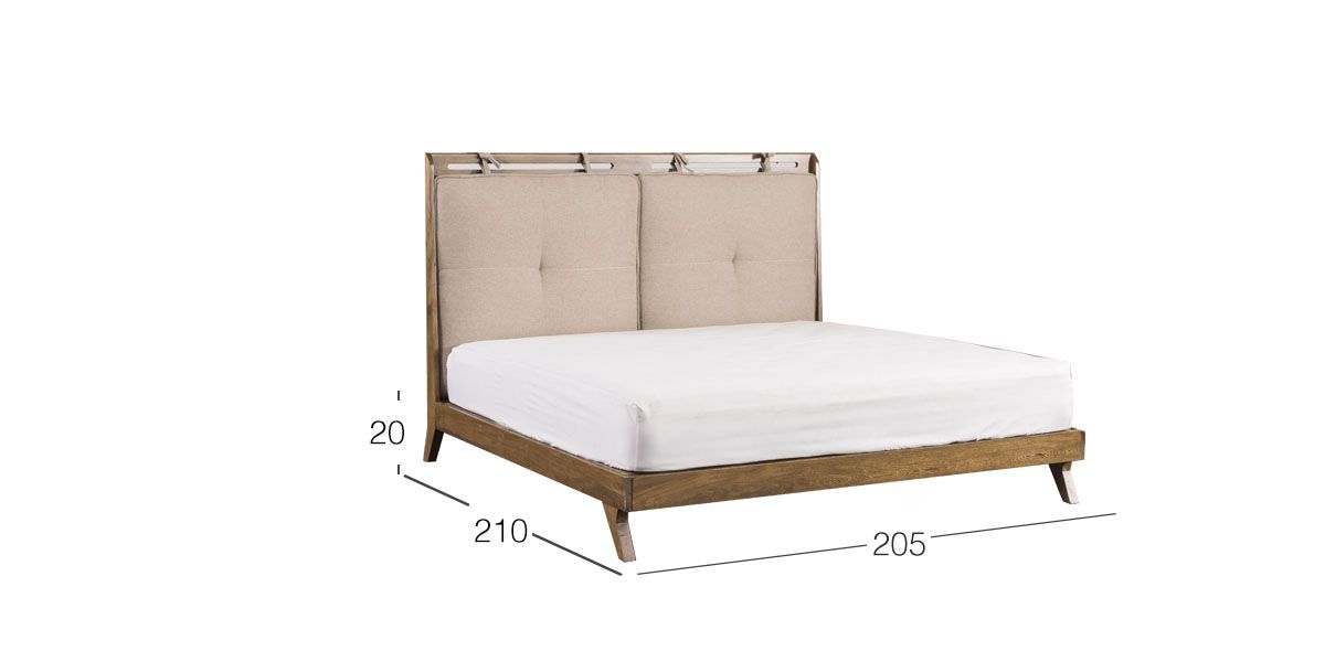 Cama King Size Akumal Castaño