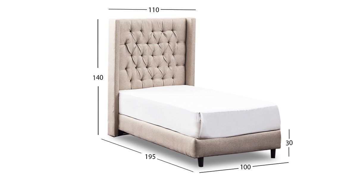 Cama Individual Estela Beige