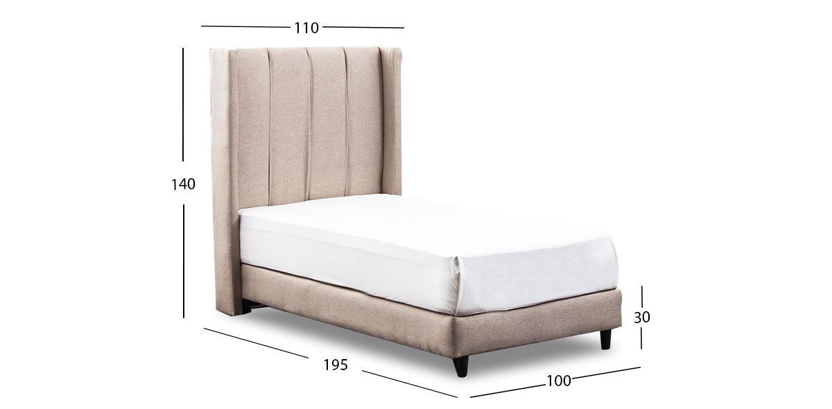 Base De Cama Individual Merea Beige