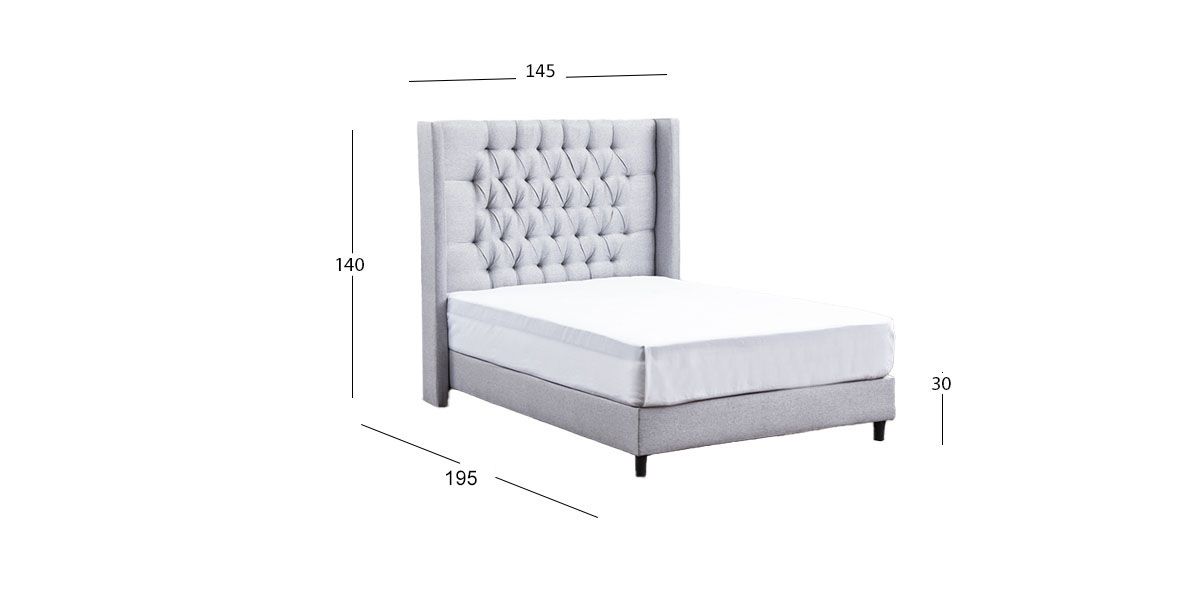 Cama Matrimonial Estela Promo Plata