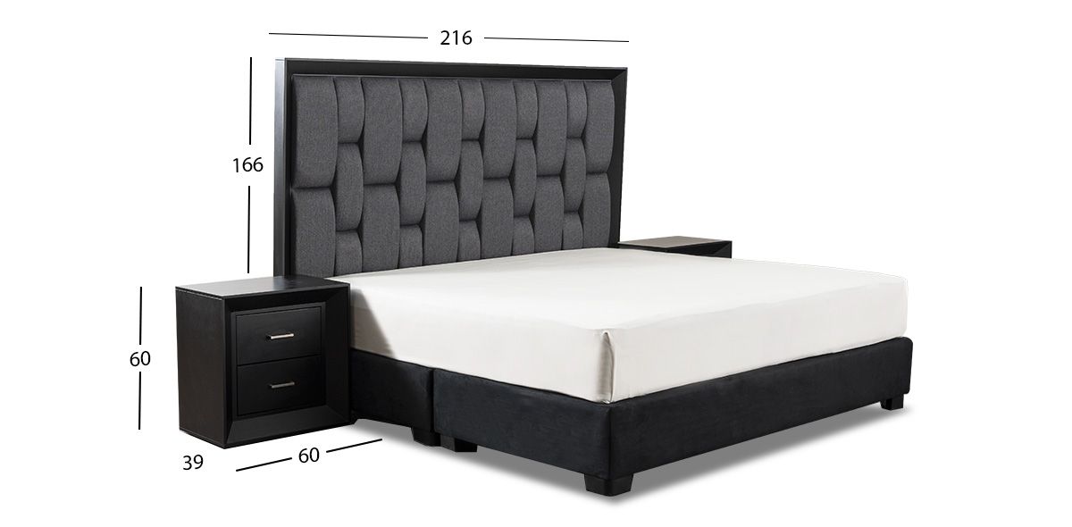 Recámara King Size Chicago Gray 3 Piezas