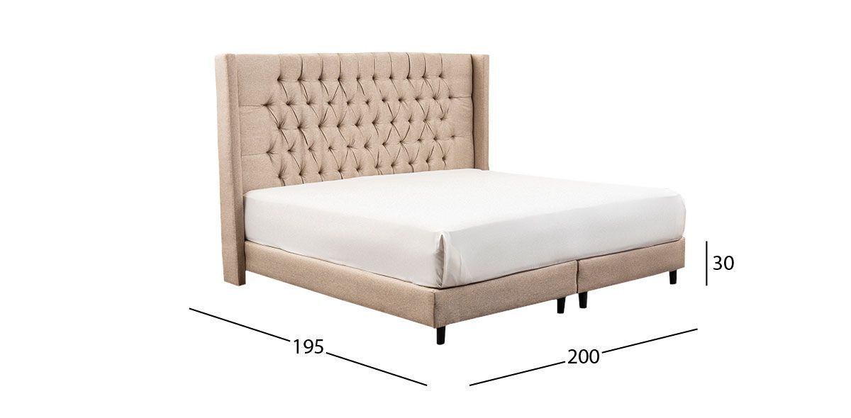 Base De Cama King Size Estela Beige