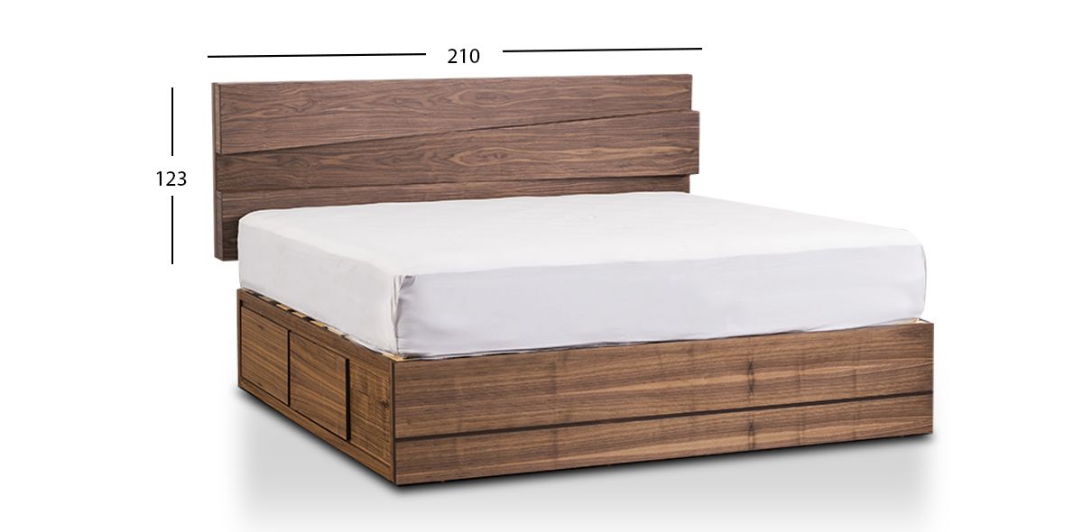 Cabecera con Luz King Size Kala Nogal  