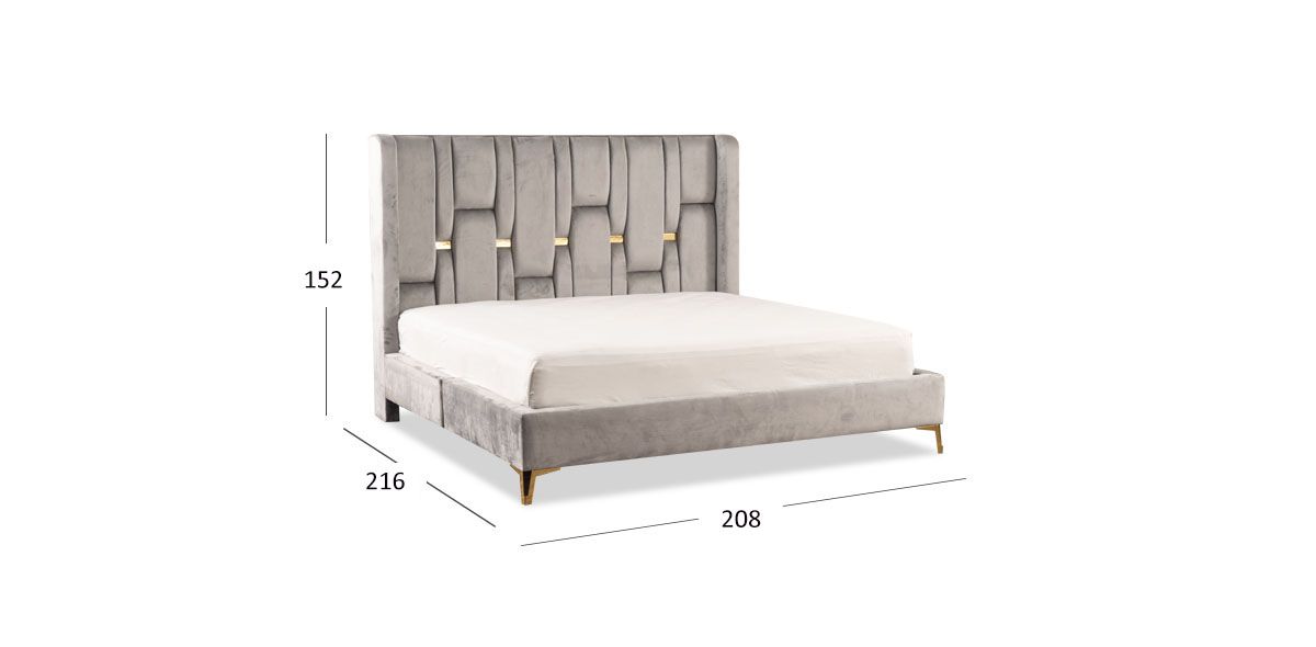 Cama King Size Gold Silver Oro 