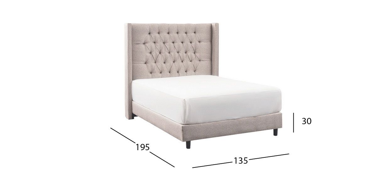 Base De Cama Matrimonial Estela Promo Beige