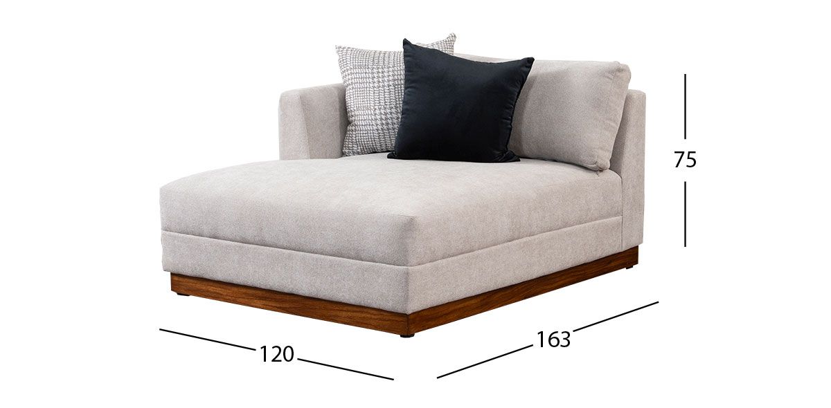 Sillón Largo Brazo Izquierdo Alice II Café