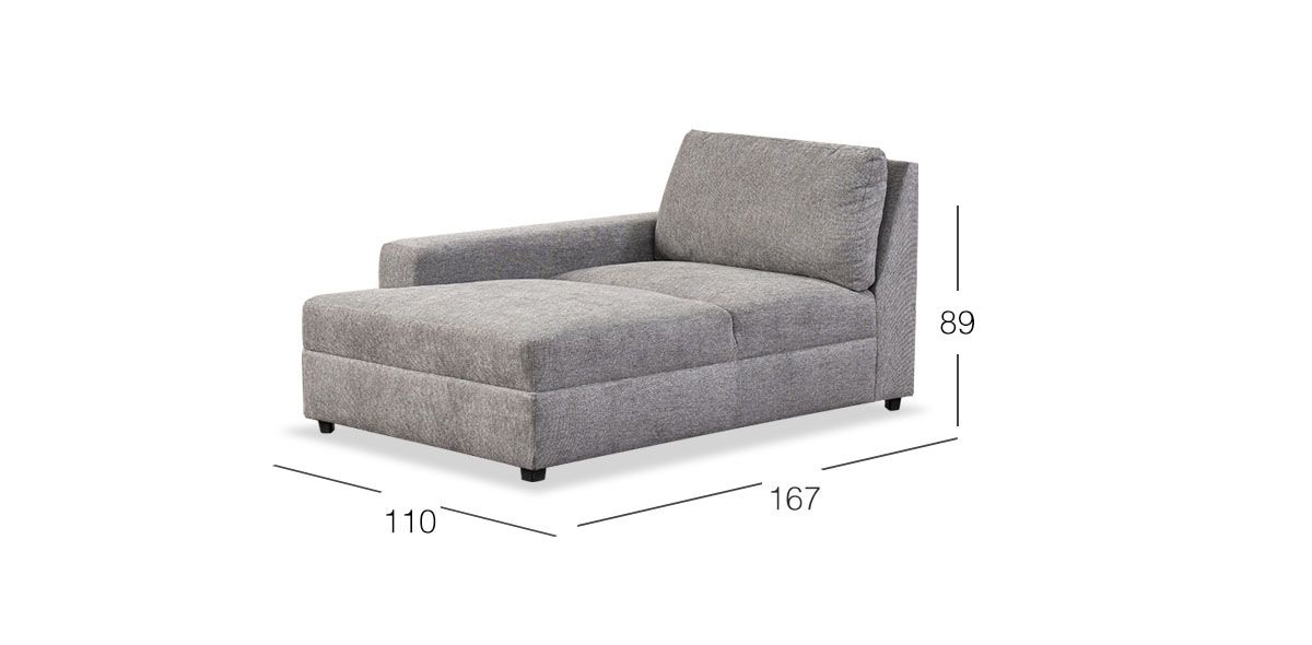 Sillón Largo Elite II Gris Claro