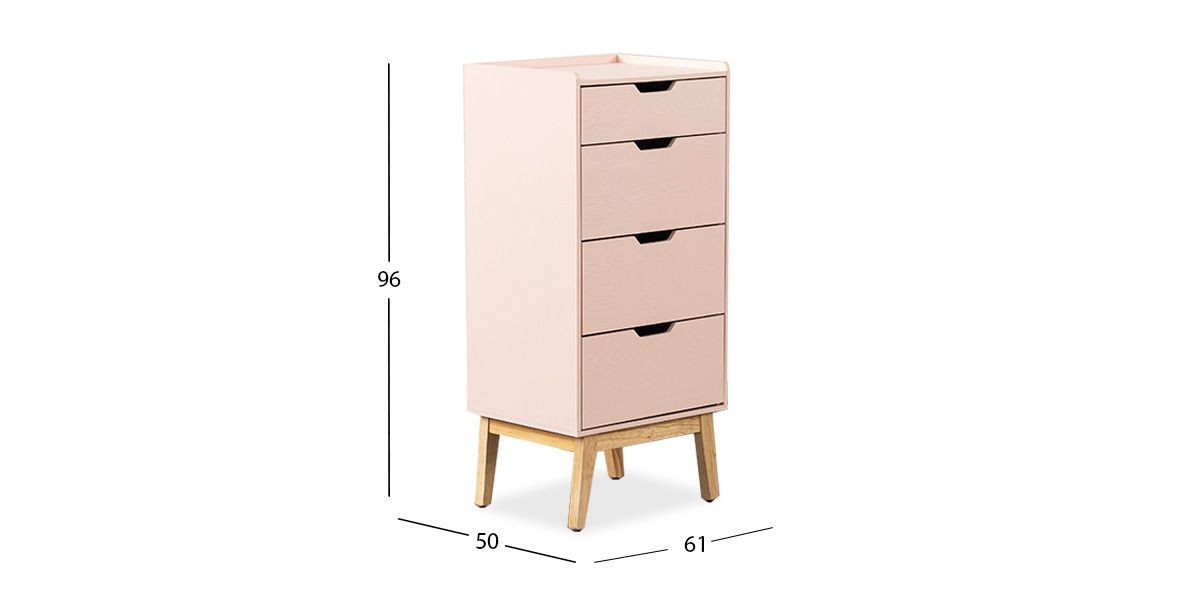 Chifonier 4 Cajones Atlas DK Rosa Maple