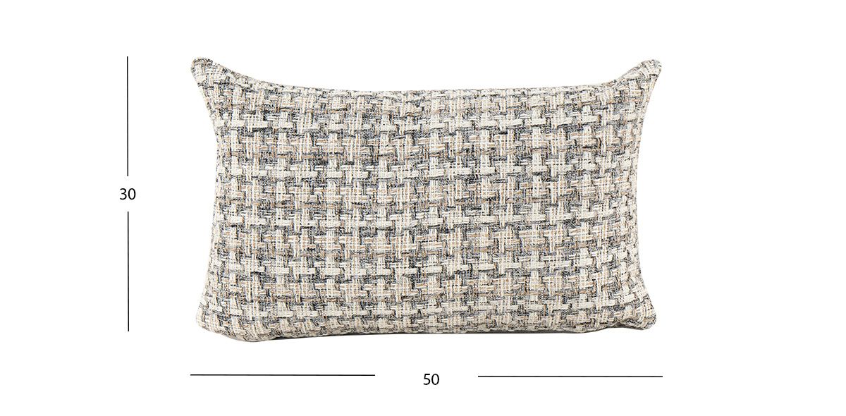 Cojín Riñonera Decorativo Nepal Star Marfil Beige