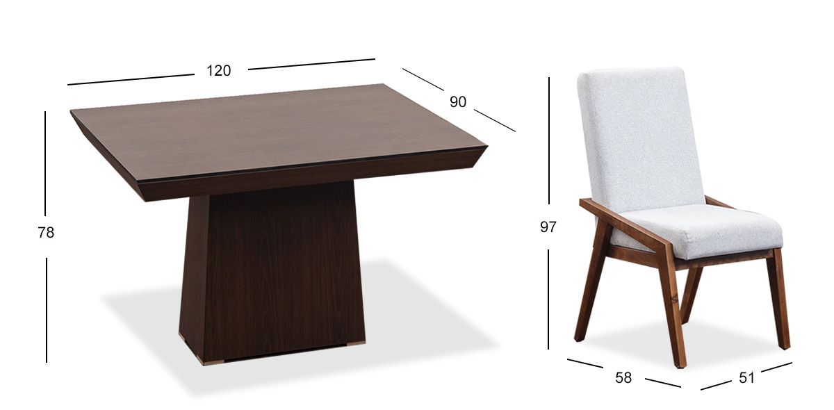 Comedor 120 Cm Montreal Con Sillas Praga Mix Gris 5 Piezas