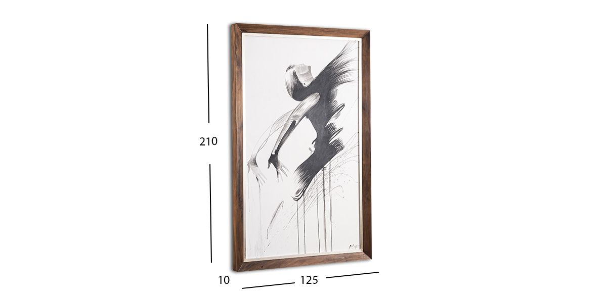 Cuadro Decorativo Bailarina Parota/Plata 