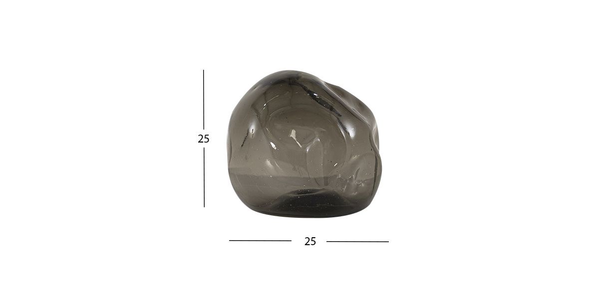 Esfera Decorativa Cristal Zirconia Gris Mediana