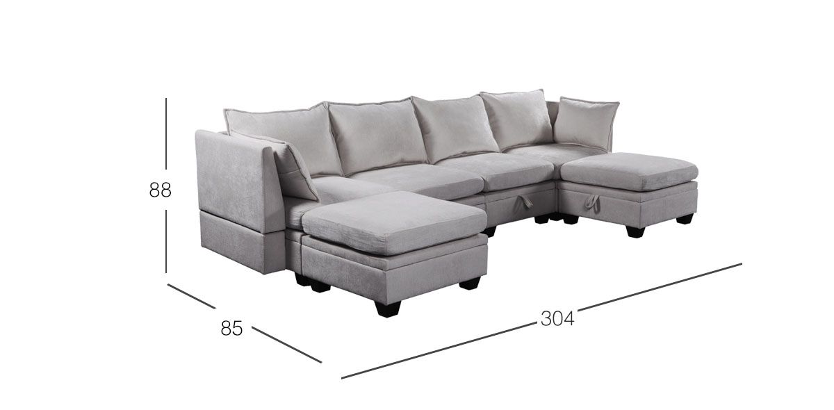 Sala Modular Glimer Gris