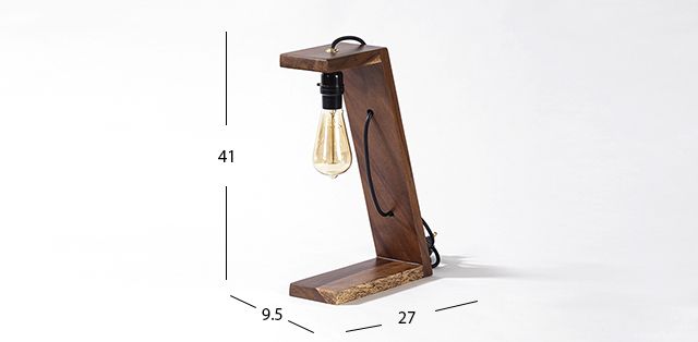 Lampara de Mesa con Foco Decorativo Dany Parota