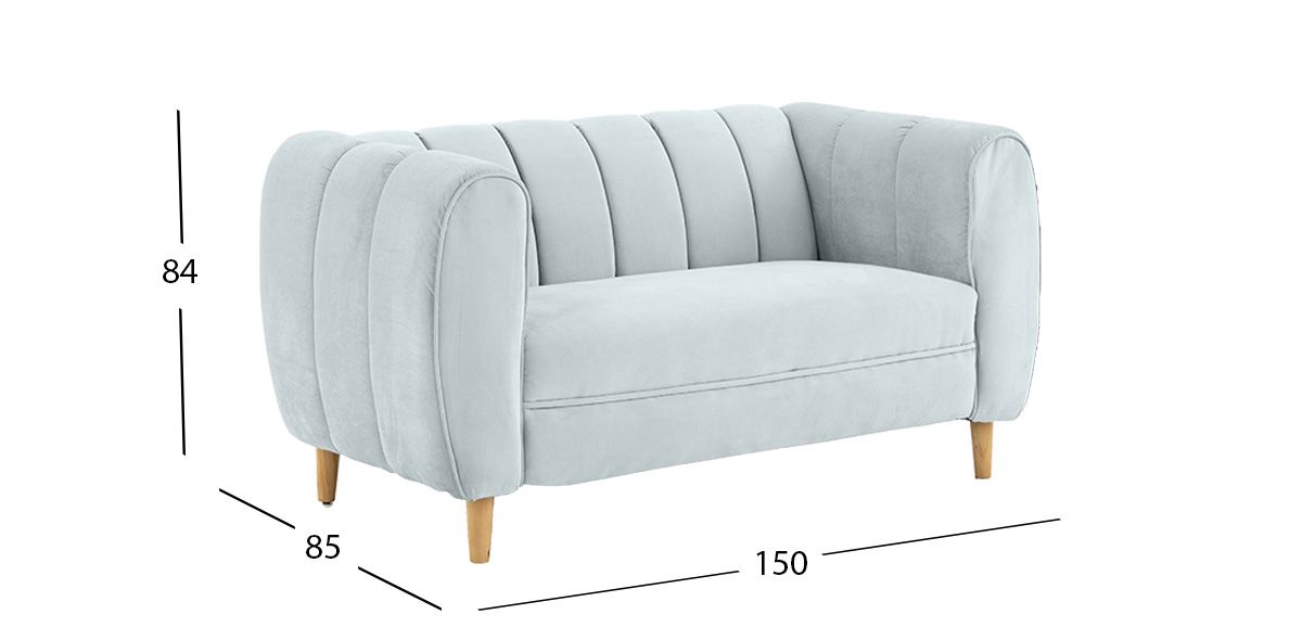 Sofá 2 Plazas Castell Plata