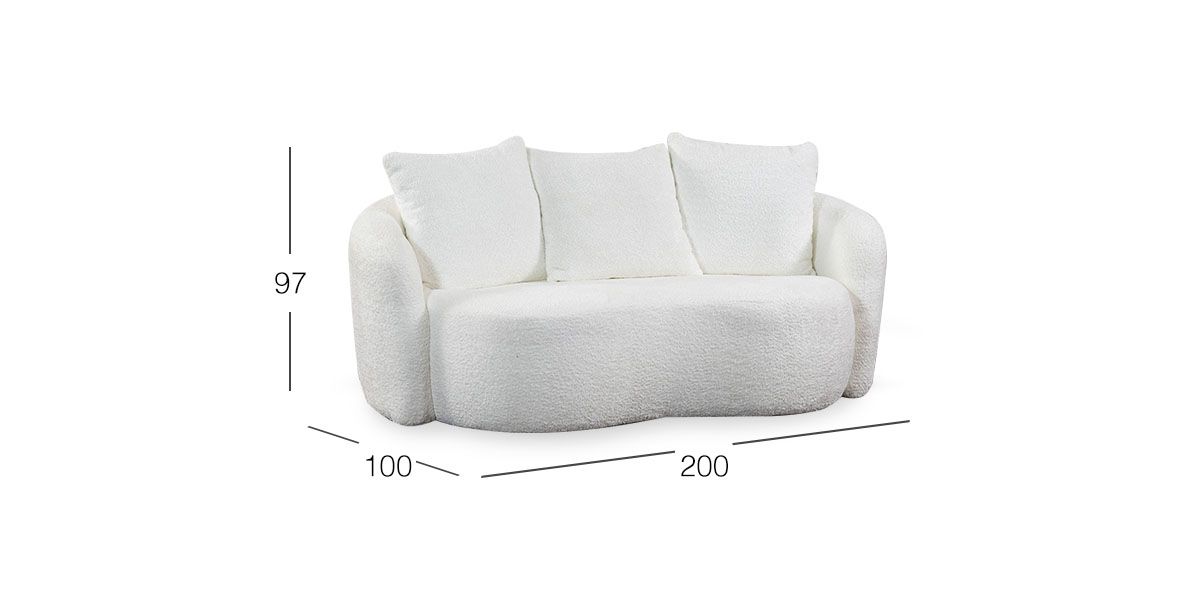 Sofá 2 Plazas Cornelia CL Blanco