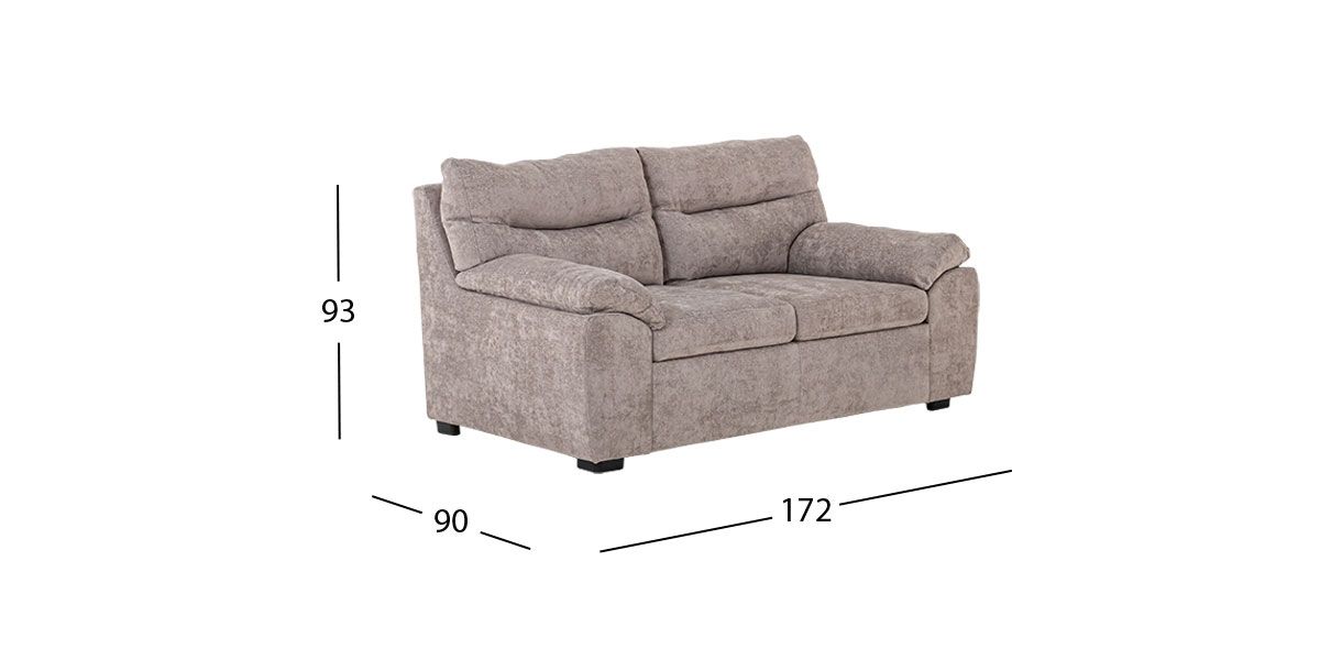 Sofá 2 Plazas Milos Gris