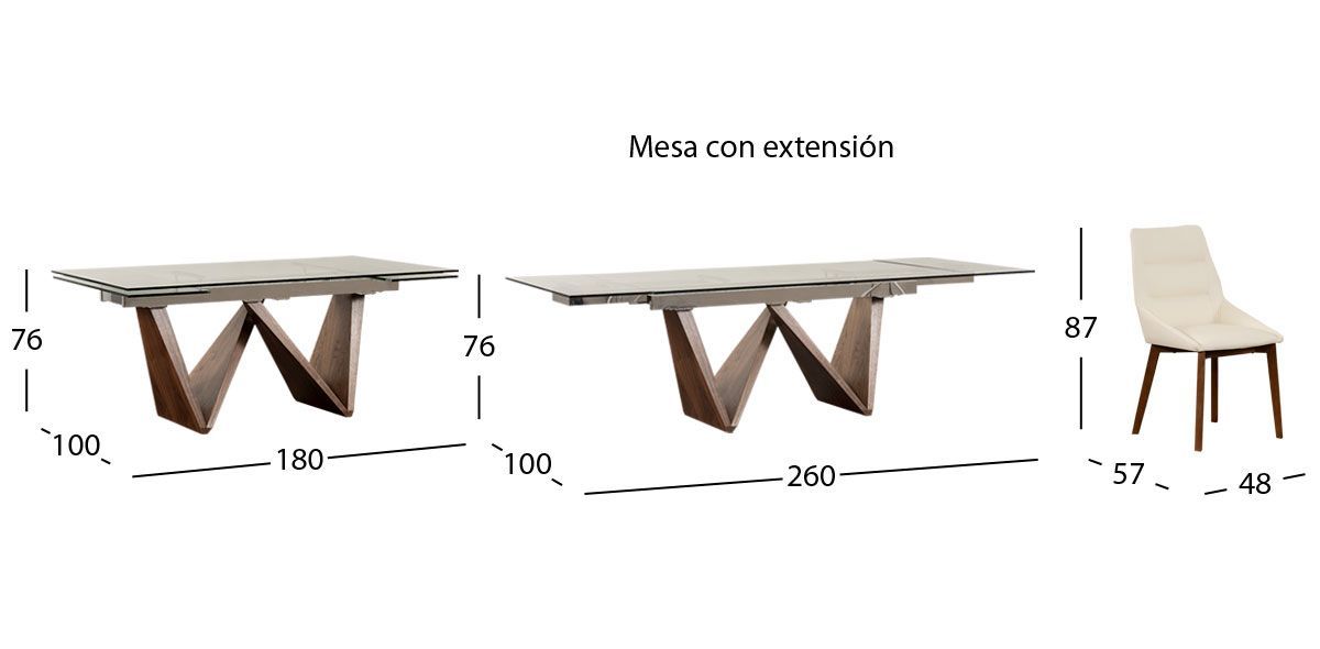 Comedor Con Extensión Velesa Blanco 7 Piezas