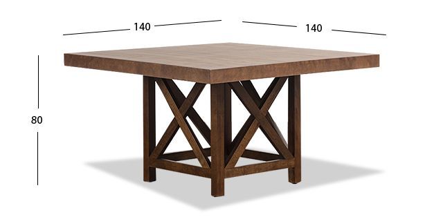 Mesa Comedor Cuadrada Mika Nogal