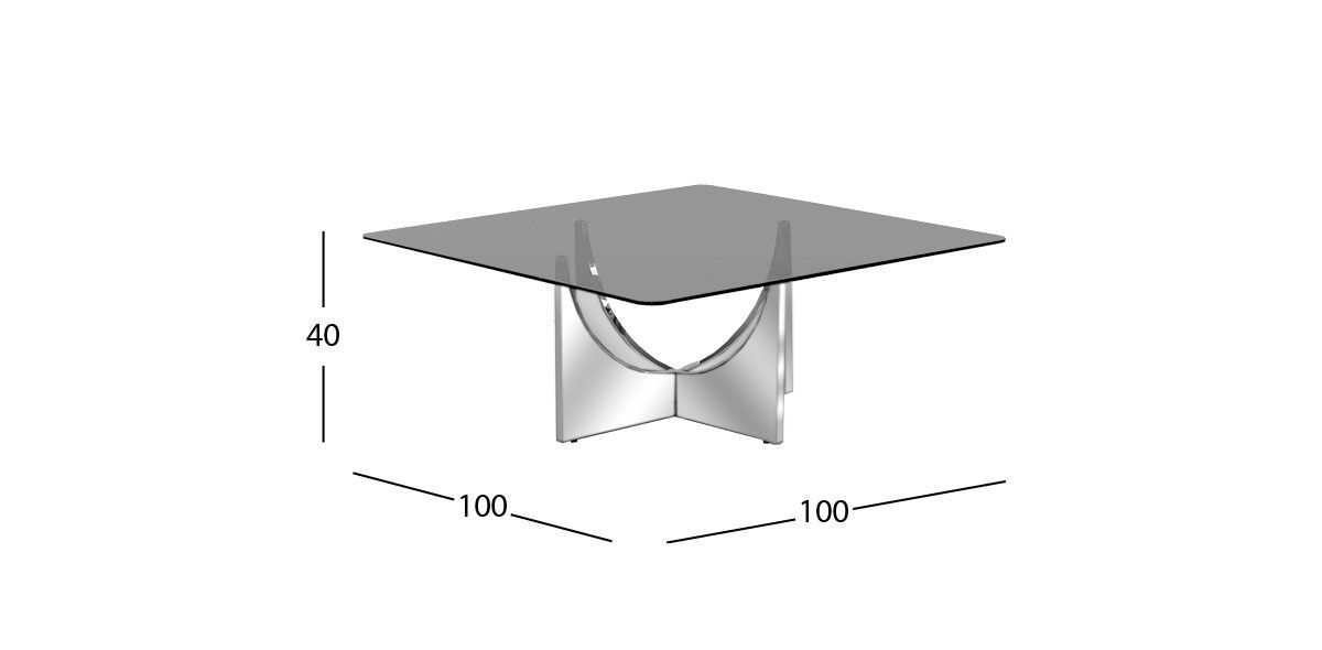 Mesa De Centro Cuadrada Edric Plata