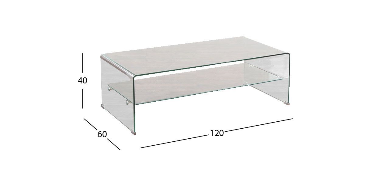 Mesa De Centro Curvo Rectangular Bilbao