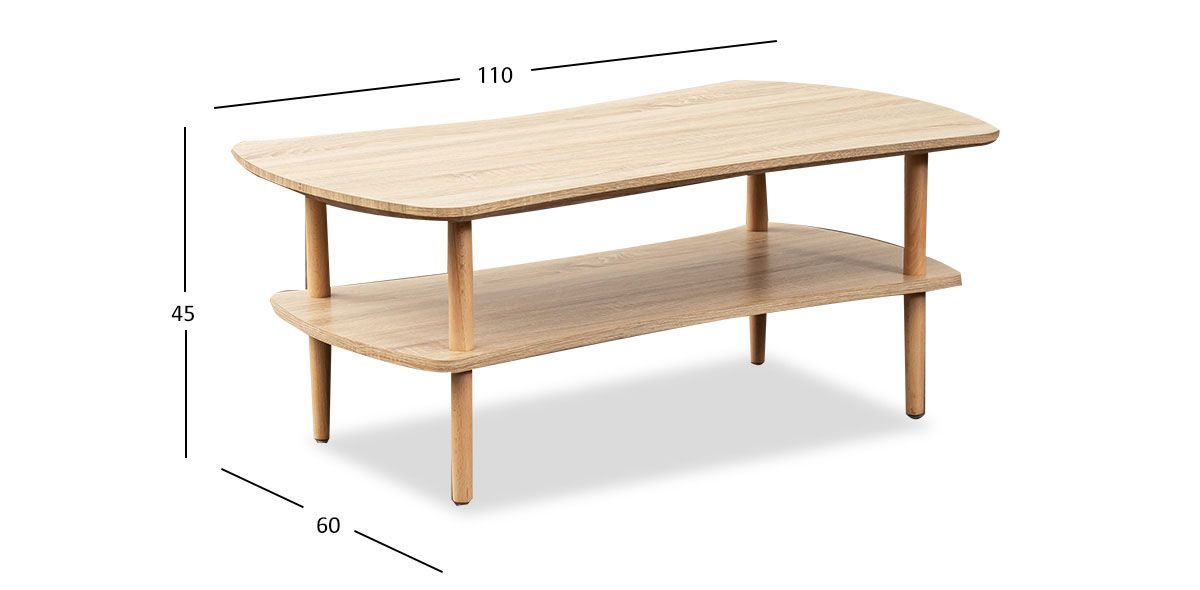 Mesa De Centro Rectangular Felicia Natural